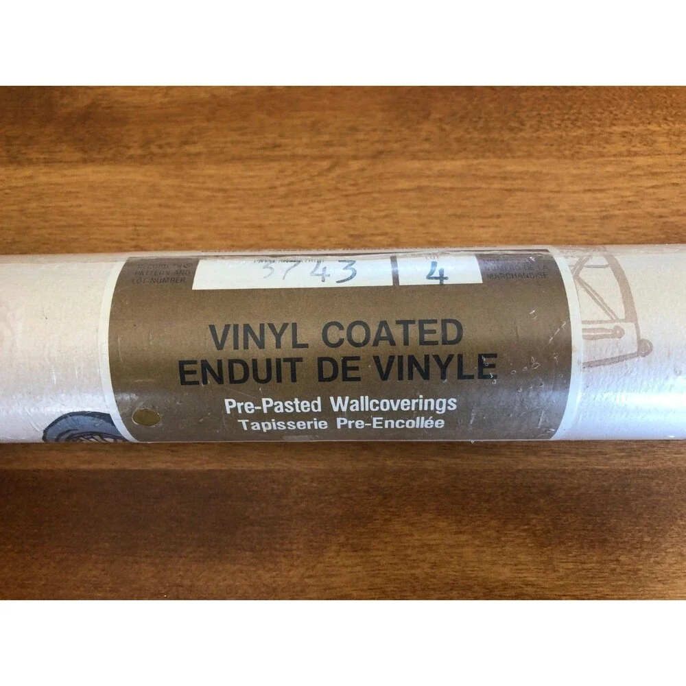 Waldec Wallpaper Vinyl Antique Car Garage Man Cave MCM VTG NEW70 sq. ft.